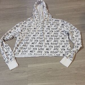White Graphic Women's Hoodie